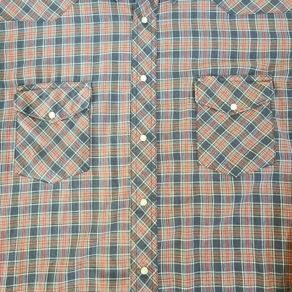 VTG Frontier Shirt Mens XL Retro Country Pearl Snap Plaid Western Cowboy Grandpa - Picture 6 of 12